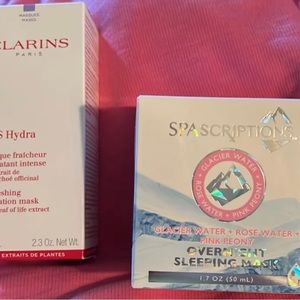 Clarins SOS Hydra 2.3oz. & SpaScriptions 1.7oz. Overnight Sleeping Mask